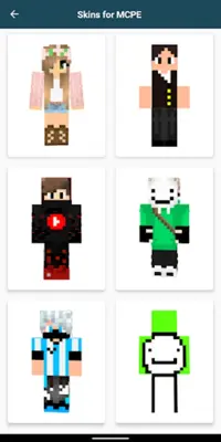 Youtuber Skins for Minecraft android App screenshot 6